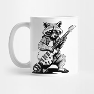 Racoon Playing Electric Guitar Mug